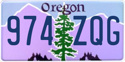 OR license plate 974ZQG
