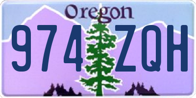 OR license plate 974ZQH