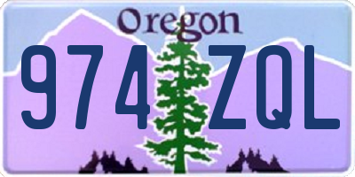 OR license plate 974ZQL