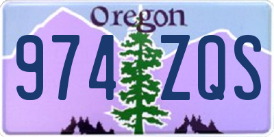 OR license plate 974ZQS