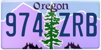 OR license plate 974ZRB