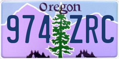 OR license plate 974ZRC