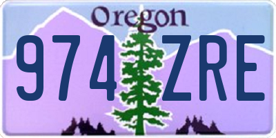OR license plate 974ZRE