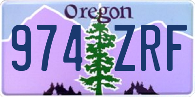 OR license plate 974ZRF