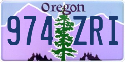 OR license plate 974ZRI