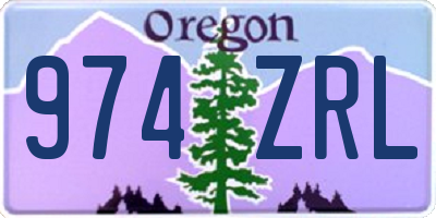 OR license plate 974ZRL