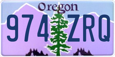 OR license plate 974ZRQ