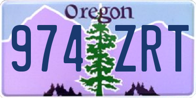 OR license plate 974ZRT