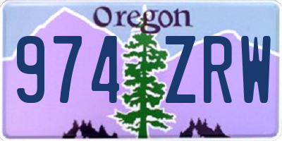 OR license plate 974ZRW