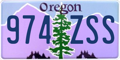 OR license plate 974ZSS