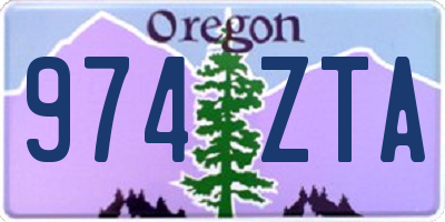 OR license plate 974ZTA