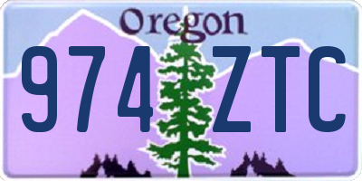 OR license plate 974ZTC