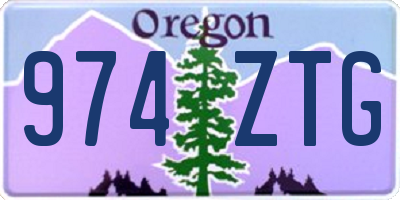 OR license plate 974ZTG