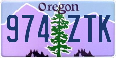 OR license plate 974ZTK