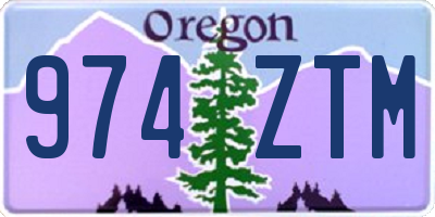 OR license plate 974ZTM
