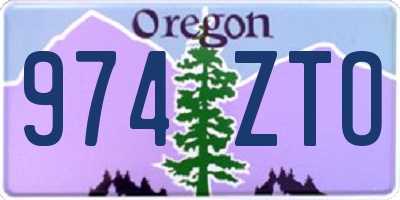 OR license plate 974ZTO