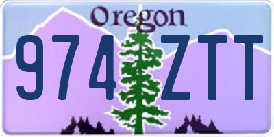OR license plate 974ZTT