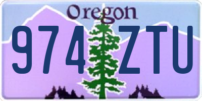 OR license plate 974ZTU
