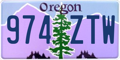 OR license plate 974ZTW
