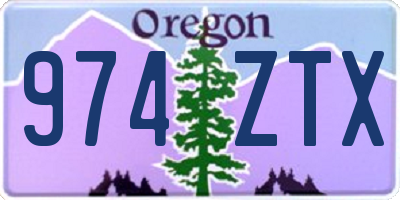 OR license plate 974ZTX
