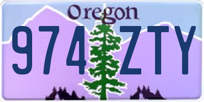 OR license plate 974ZTY