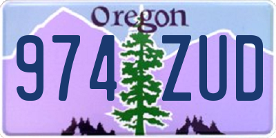 OR license plate 974ZUD