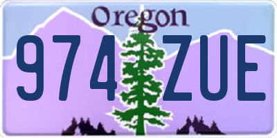 OR license plate 974ZUE