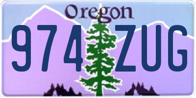OR license plate 974ZUG