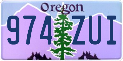 OR license plate 974ZUI