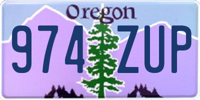 OR license plate 974ZUP