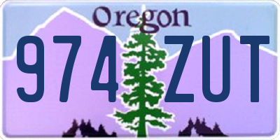 OR license plate 974ZUT