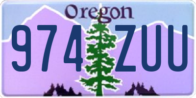 OR license plate 974ZUU