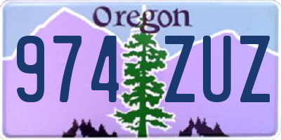 OR license plate 974ZUZ