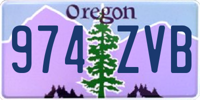 OR license plate 974ZVB
