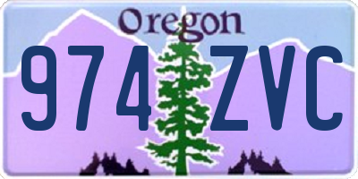 OR license plate 974ZVC