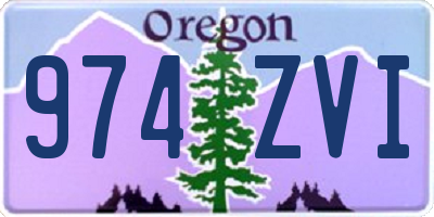 OR license plate 974ZVI