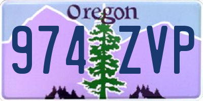 OR license plate 974ZVP