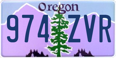 OR license plate 974ZVR