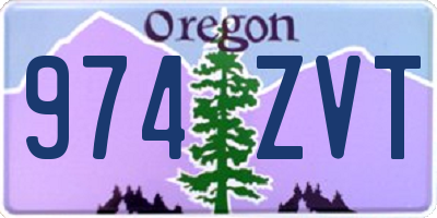 OR license plate 974ZVT