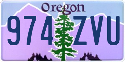 OR license plate 974ZVU