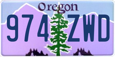 OR license plate 974ZWD