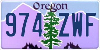OR license plate 974ZWF