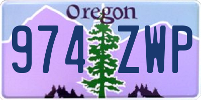 OR license plate 974ZWP