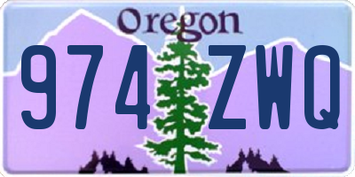 OR license plate 974ZWQ