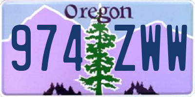 OR license plate 974ZWW