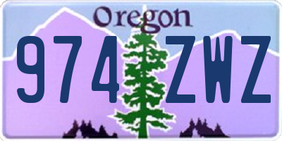 OR license plate 974ZWZ