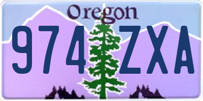 OR license plate 974ZXA