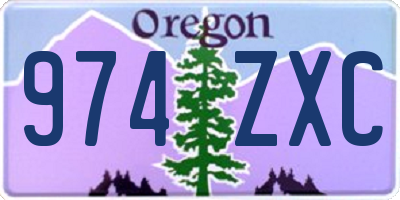 OR license plate 974ZXC