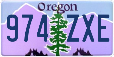 OR license plate 974ZXE