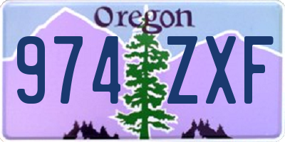 OR license plate 974ZXF